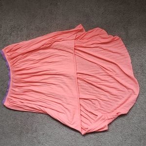 American Eagle asymmetrical pleated dress neon dress size large